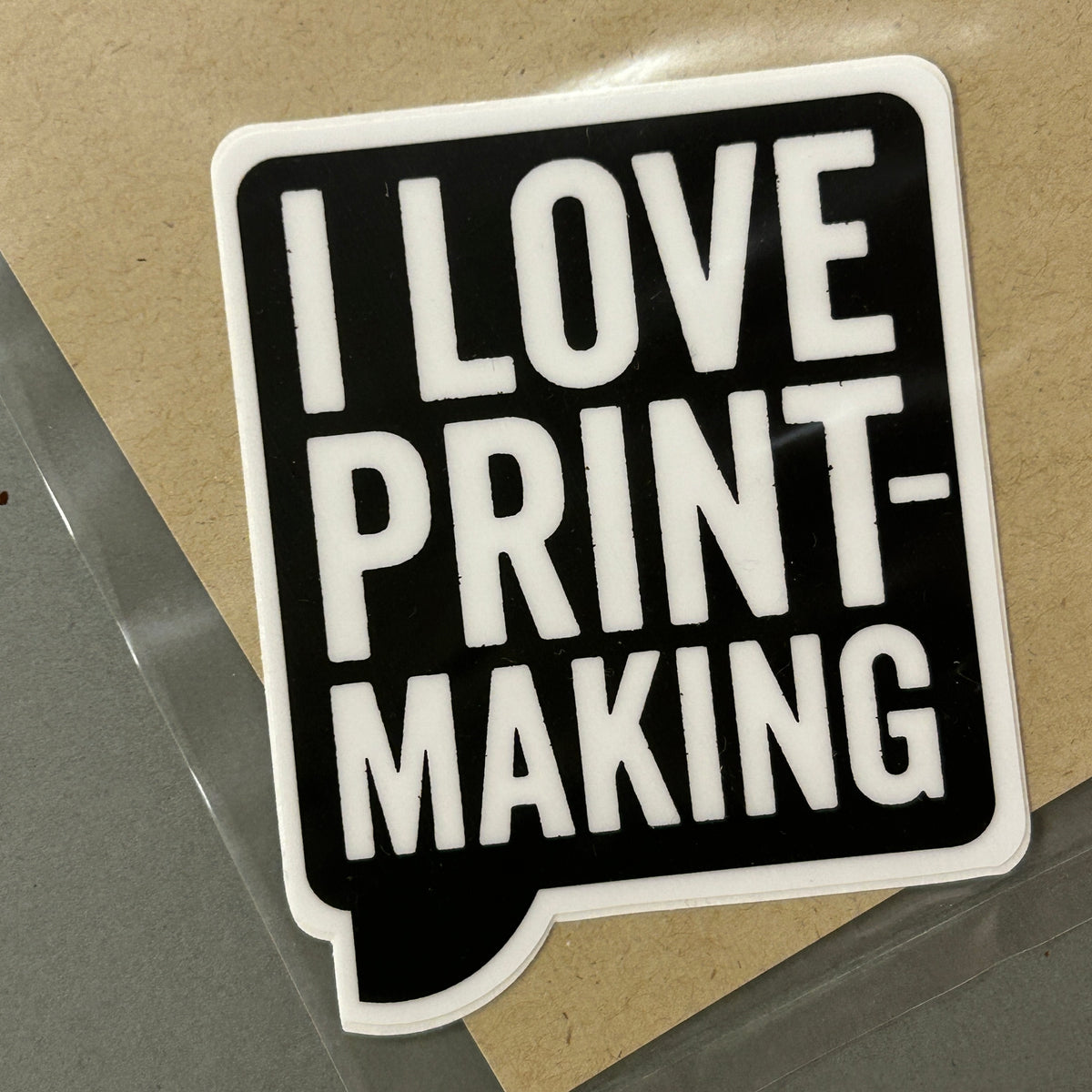 Sticker I Love Printmaking