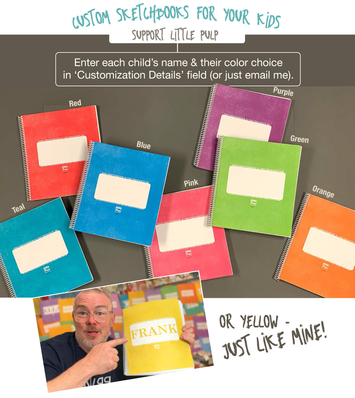 Customized Sketchbooks for Your Kids