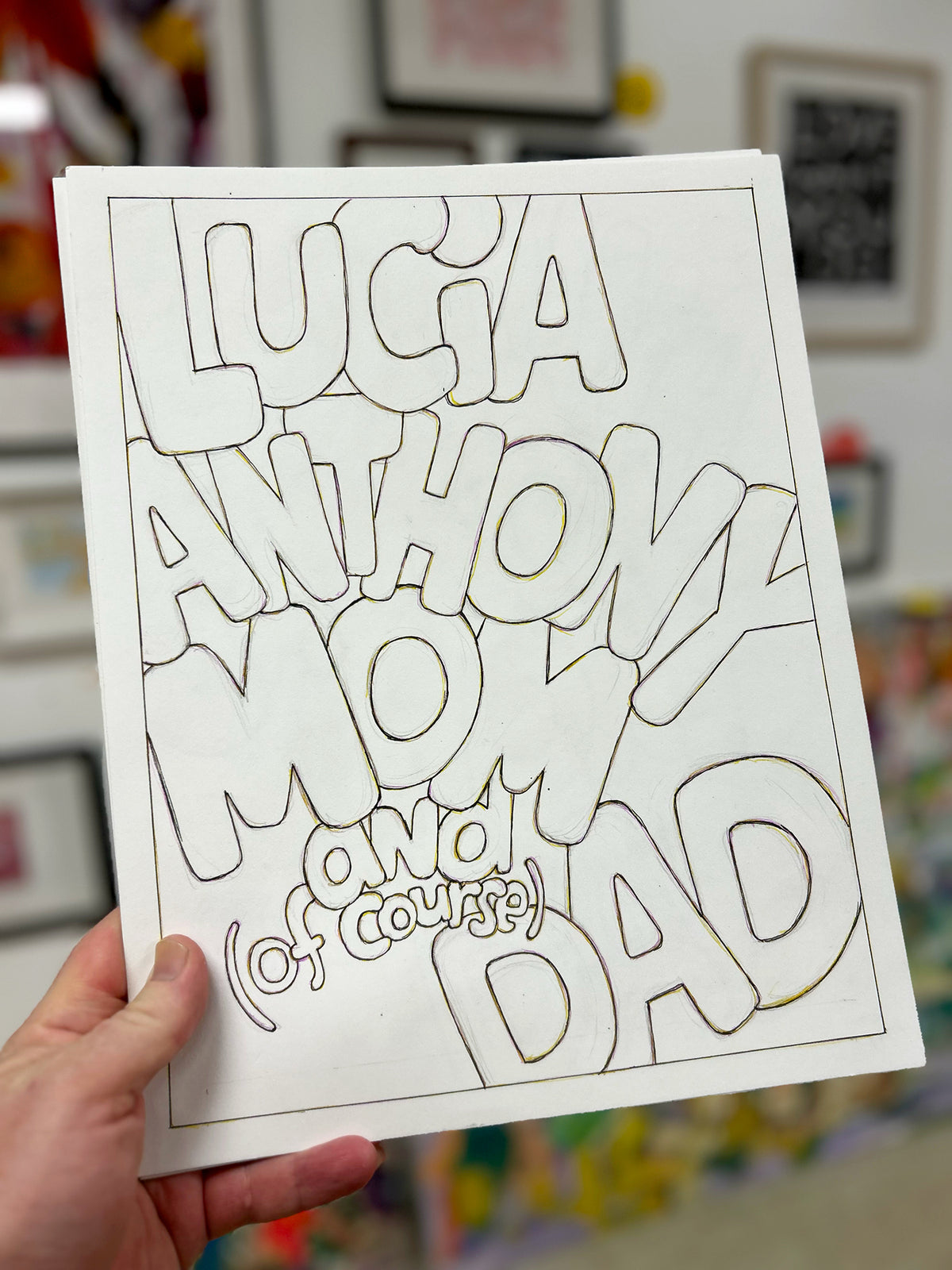 Your Family hand-lettered by Frank