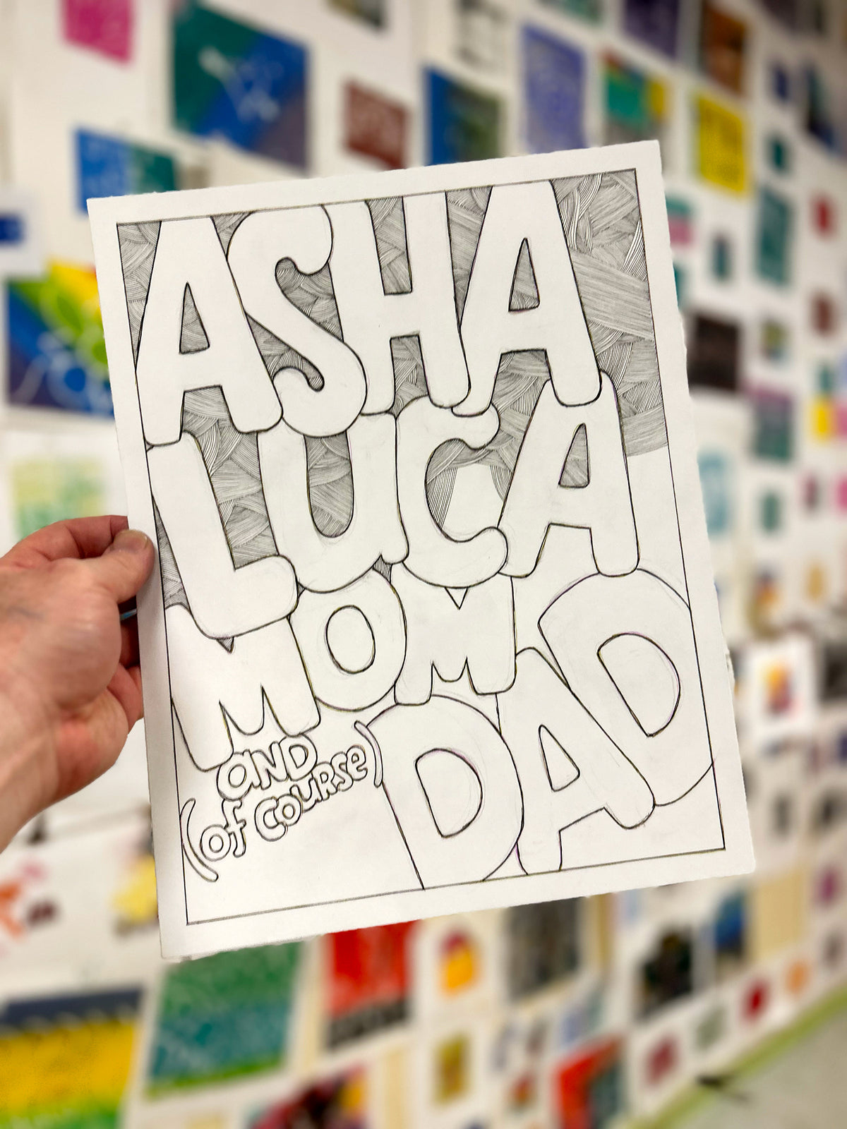 Your Family hand-lettered by Frank