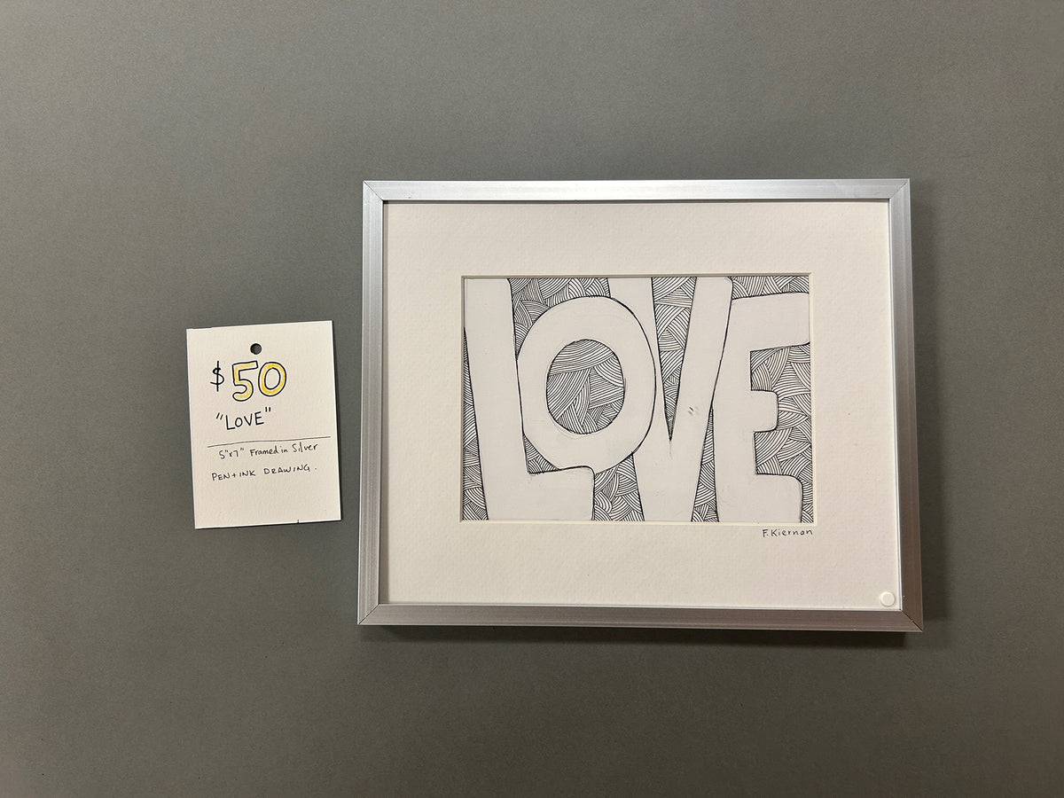 Love-Drawing-in-Silver-Frame
