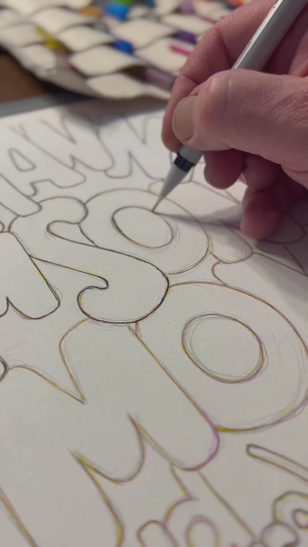 Your Family hand-lettered by Frank