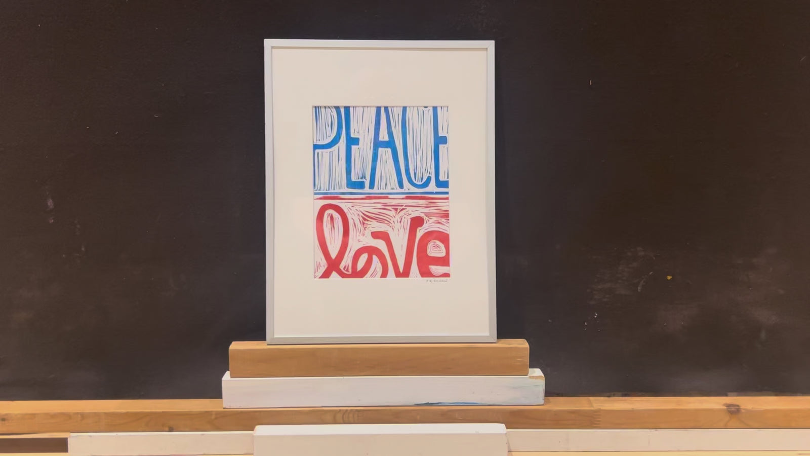 “Peace-Love” Monoprint
