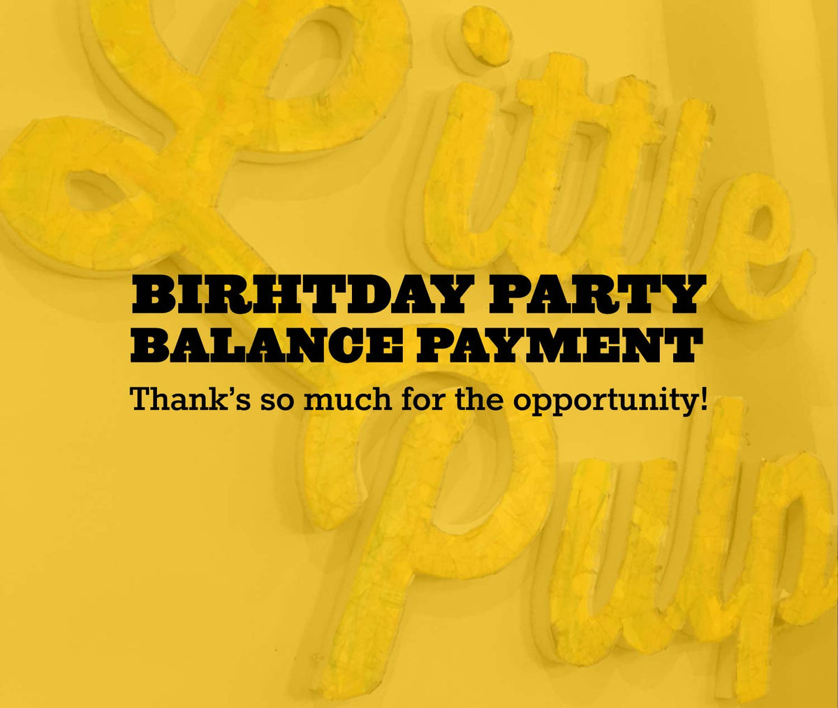 BIRTHDAY PARTY BALANCE