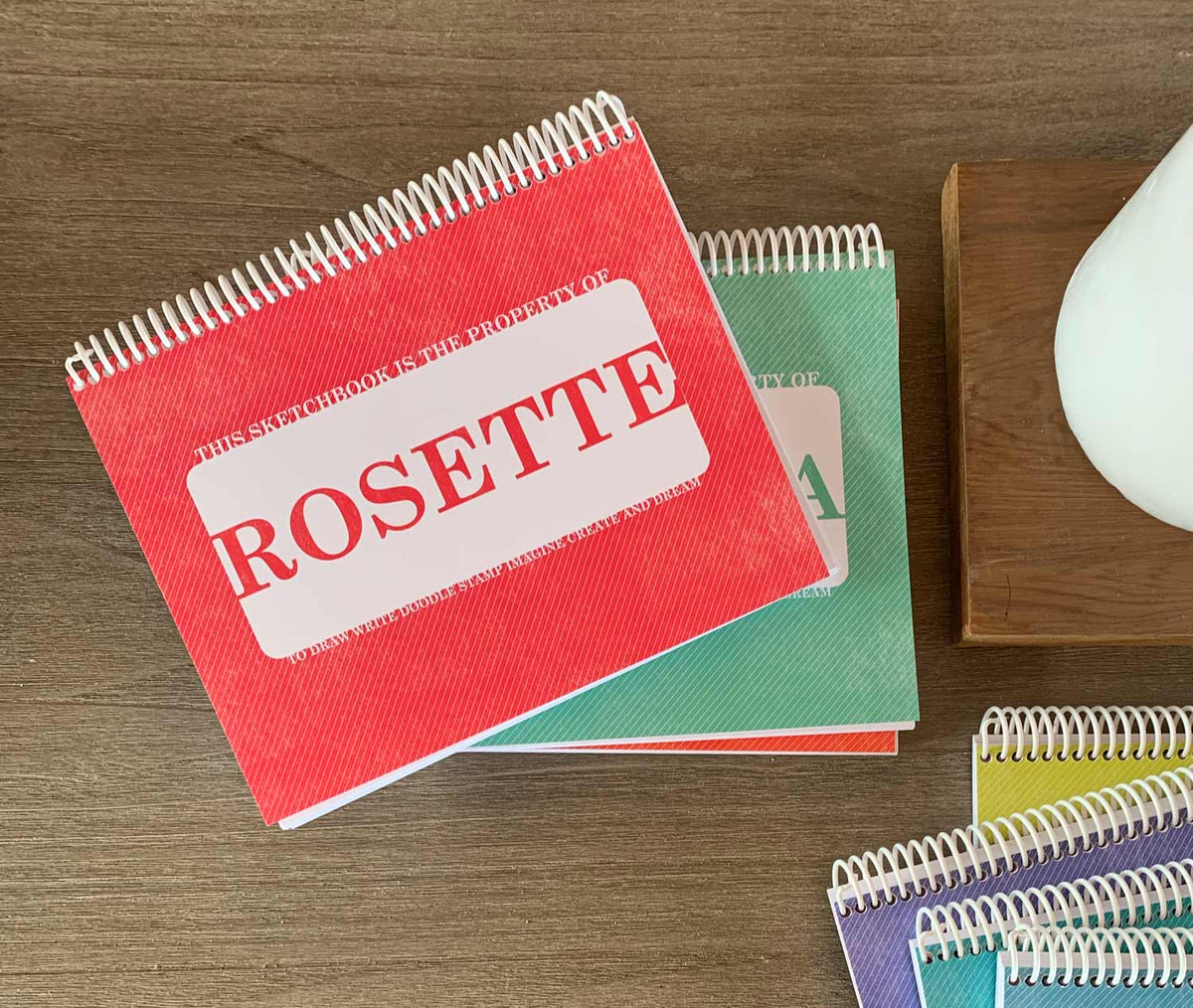 Personalized Sketchbook in Red