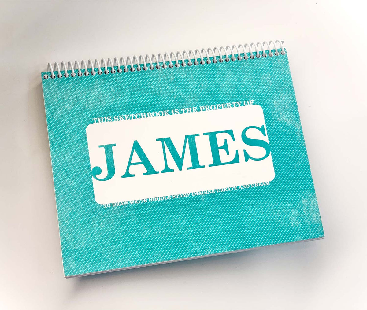 Personalized Sketchbook in Teal
