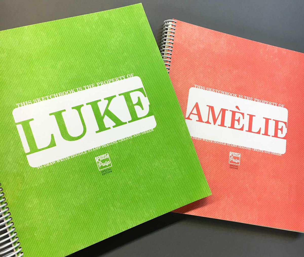 Extra-Large Personalized Sketchbook in Green