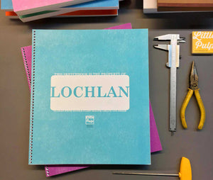 Extra-Large Personalized Sketchbook in Light Blue