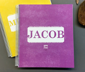 Extra-Large Personalized Sketchbook in Purple