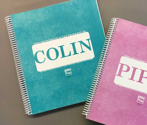 Extra-Large Personalized Sketchbook in Turquoise