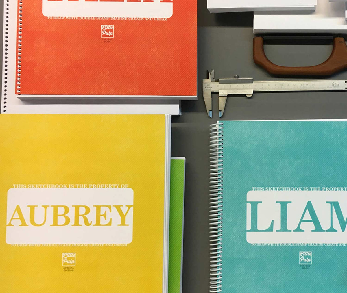 Extra-Large Personalized Sketchbook in Yellow