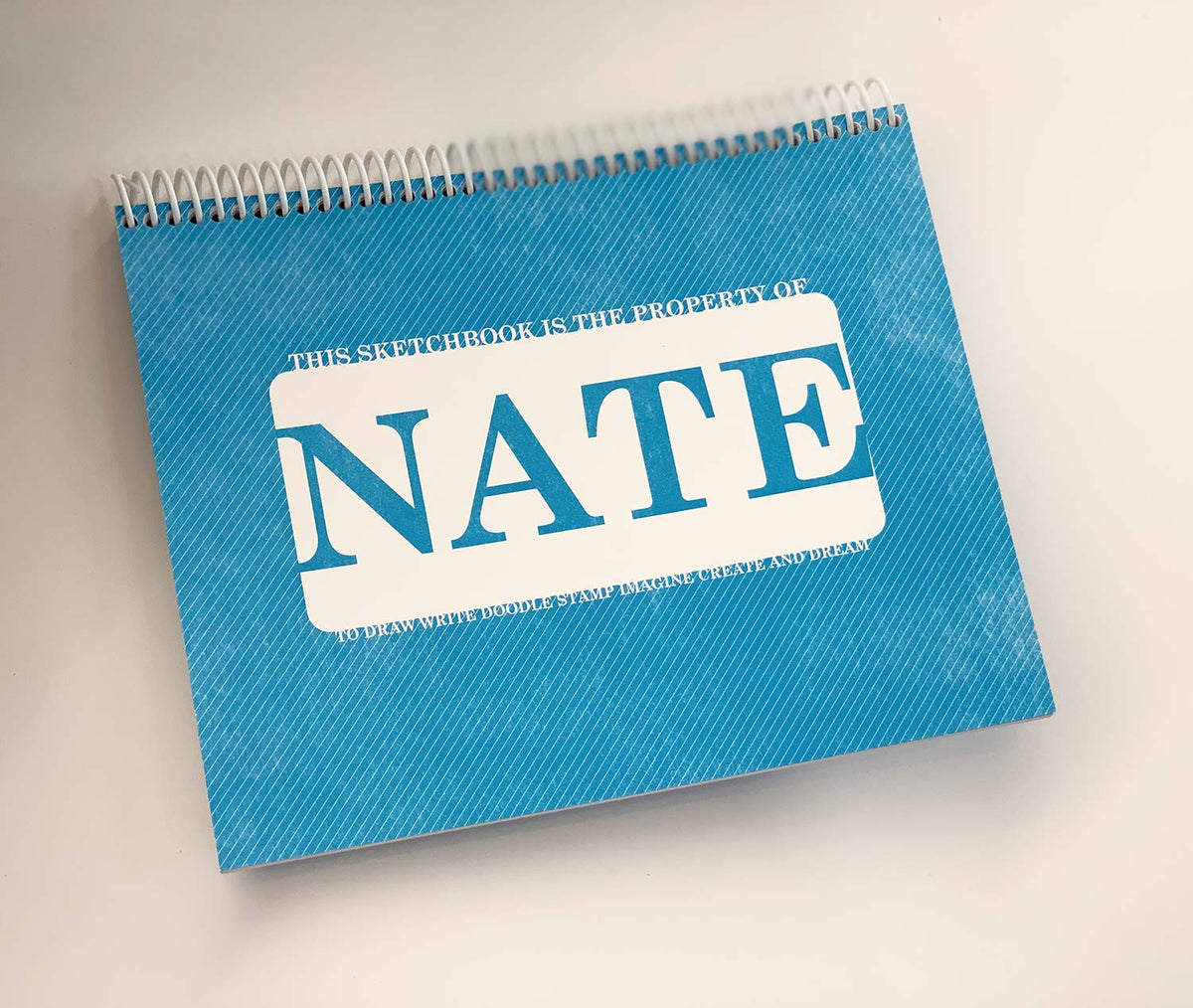 Customized Sketchbook in Blue