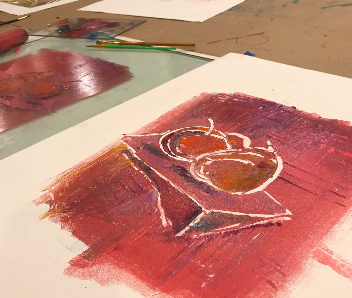 Framed “Still Life” monoprint